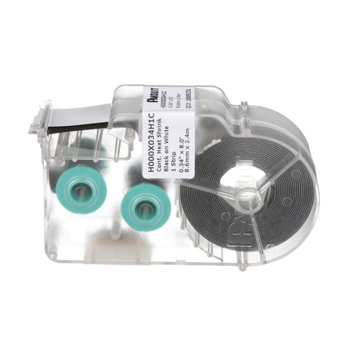 Panduit Corp - Panduit H000X034H1C 8 Foot x 0.34 Inch 18 to 12 AWG White Polyolefin Heat Shrink Label