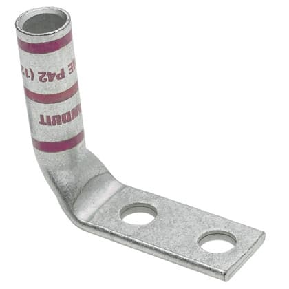 Panduit Corp - Panduit LCC8-14AWF-L Pan-Lug™ Copper 2 Hole Straight Tongue Compression Lug