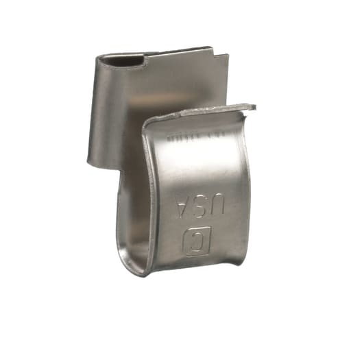 Panduit Corp - Panduit MEC100-90-PV-C MEC100-90-PV-C Cable Clip, 1-wire, Stainless Steel, Clip-On, 90 Orange, 12 Guage, PK100