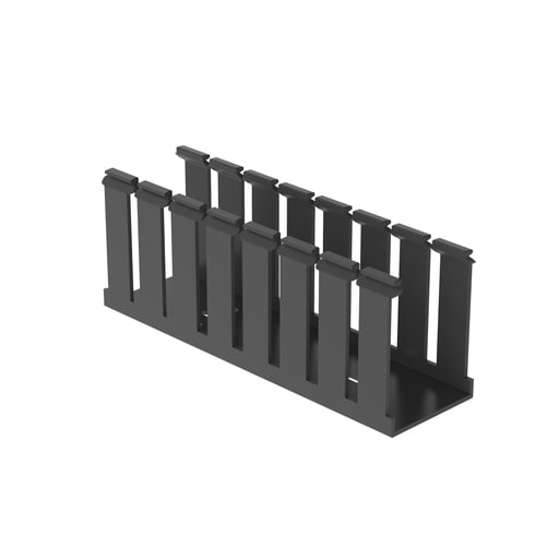 Panduit Corp - Panduit G2X4BL6 Wide Slotted Wiring Duct, PVC, 2" x 4" x 6ft, Black