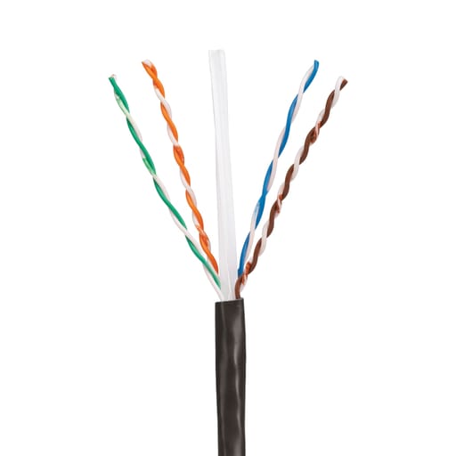 Panduit Corp - Panduit PUO6C04BL-CEG Copper Cable, Cat 6, 23 AWG, U/UTP, Outdoor, Black
