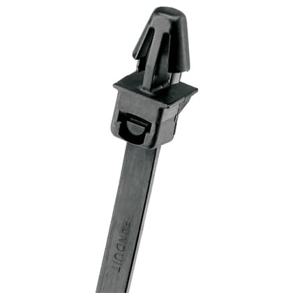 Panduit Corp - Panduit PLP2S-M0 Push Mount Tie, 7.9"L (200mm), Standard, Weather Resistant, Black