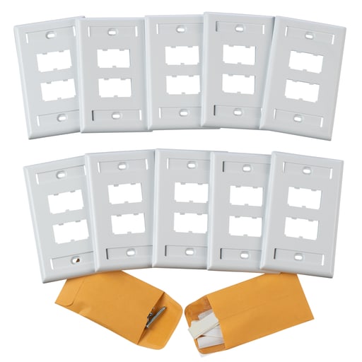 Panduit Corp - PAN CFPL4WH-X Faceplate, Single Gan