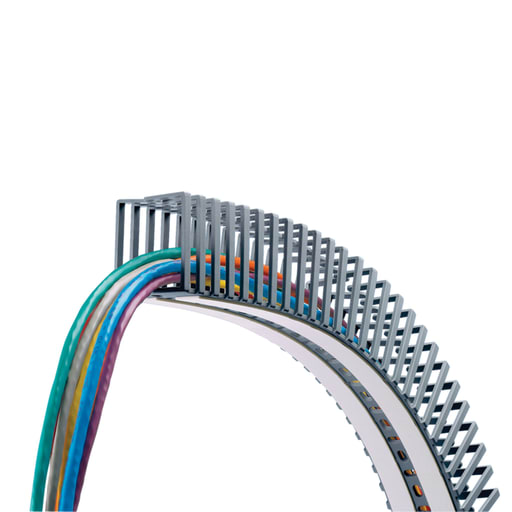 Panduit Corp - Panduit FL25X25LG-A Slotted Duct, Polypropylene,25X25X500mm,LG,Adh.