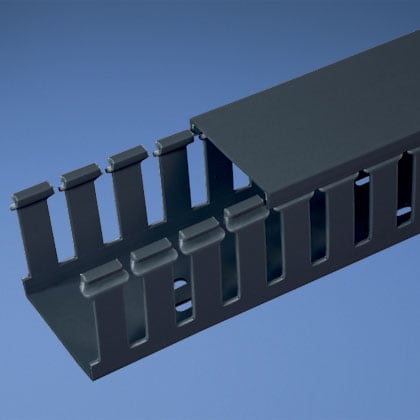 Panduit Corp - Panduit G1X2IB6 Wide Slotted Wiring Duct, PVC, 1" x 2" x 6ft, Intrinsic Blue