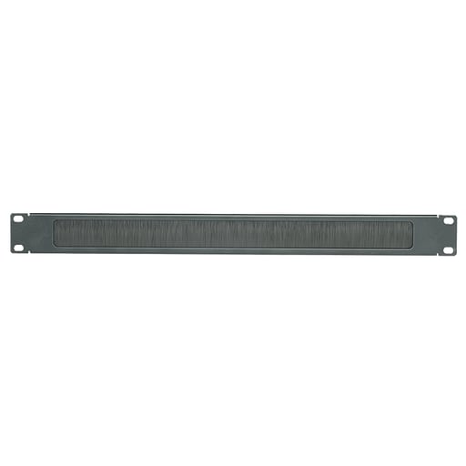 Panduit Corp - Panduit BR1B Blackanking Panel with Brush Seal Pass-Through 1 RU, Black