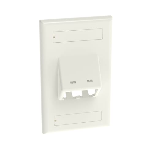 Panduit Corp - Panduit CFPSL2WHY , Classic, Sloped, Faceplate, 2 port, White