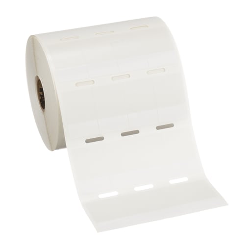 Panduit Corp - Panduit S100X125VA1Y Self-Laminated, Vinyl, White, 2500 Lbls, TT, 1.25"x1", 0.38" PO H