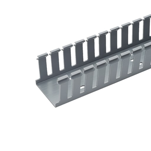 Panduit Corp - Panduit G1X2LG6 Wide Slotted Wiring Duct, PVC, 1" x 2" x 6ft, Light Gray