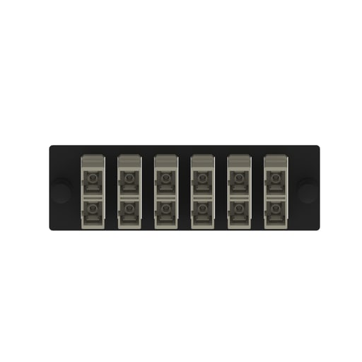 Panduit Corp - Panduit FAP6WEIDSCZ Fiber Adapter Panel, OM1, 6 SC Duplex, Electric Ivory