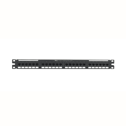 Panduit Corp - Panduit NK6PPG24Y 24-Port Category 6 Black Flat Punchdown Patch Panel