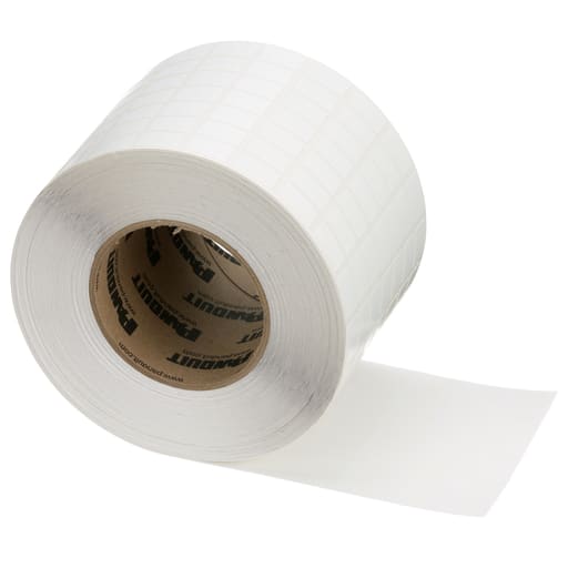 Panduit Corp - Panduit N050X075CBT N050X075CBT Non-Laminating Label, Vinyl Cloth, White, TT, 0.75"x0.5", PK10000