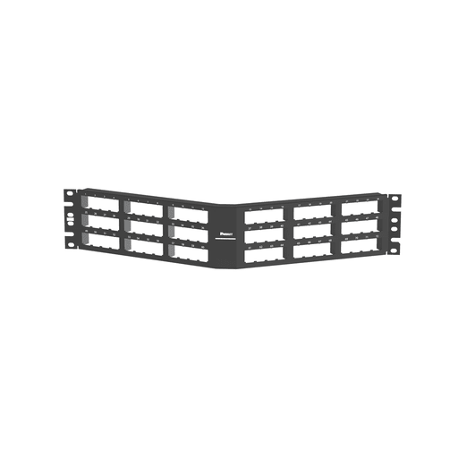 Panduit Corp - Panduit CPPA72FMWBLY Ang Flush Patch Panel, 72 Port, 3 RU, Black