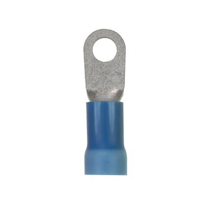 Panduit Corp - Panduit PV6-10R-T Ring Terminal, Black, Vinyl, 6 AWG, #10 Stud, PK200