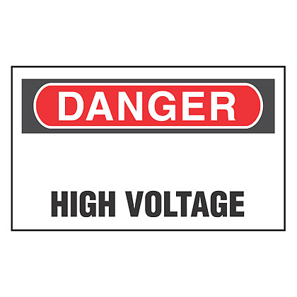 Panduit Corp - Panduit PLD-43 Label Dispenser,Polyester,'Danger High Voltage',1.5"x1",200 pc/disp,RDBL/WH