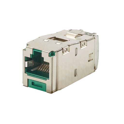 Panduit Corp - Panduit CJS688TGGRY STP RJ45 Cat 6 TG Jack Module, Green
