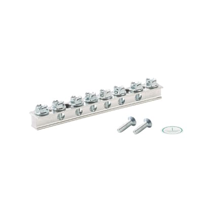 Panduit Corp - Panduit UGB2/0-414-6 Universal 6-Port Grounding Bar, Copper, Tin-Plated