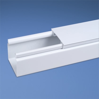 Panduit Corp - Panduit HS4X4WH6NM Solid Hinged Duct,PVC,4X4X6',WHT,NM