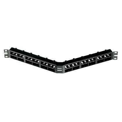 Panduit Corp - Panduit CPA48HDBL , Angled,Shielded, Patch Panel, 48 Port, 1 RU, Black