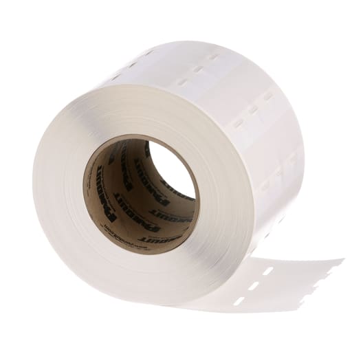 Panduit Corp - Panduit S100X075VATY Self-Laminated, Vinyl, White, 5000 Lbls, TT, 0.75"x1", 0.25" PO H