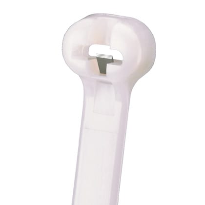 Panduit Corp - Panduit BT2M-M Cable Tie, Metal Barb, 7.9"L (201mm), Miniature, Nylon, Natural