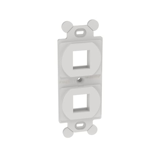 Panduit Corp - Panduit NK2106MFWH Adapter, 2-Port, White, 106 NEMA Style