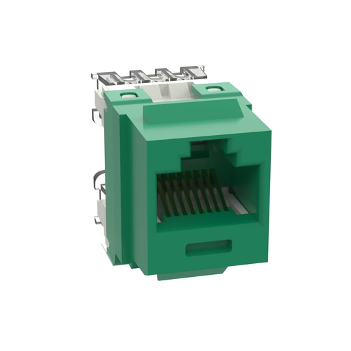 Panduit Corp - Panduit NK688MGR-Q NetKey Cat 6 Punchdown Jack, Green - Pack of 25