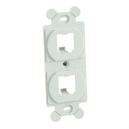 Panduit Corp - Panduit CF1062IWY Mini Com Duplex Adapter, 2 Port, Off White