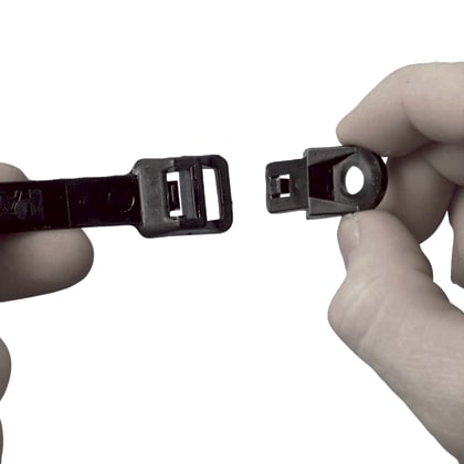 Panduit Corp - Panduit MCEH-S25-C0 Lashing Tie Mounting Clip, 1/4" (M6) Screw