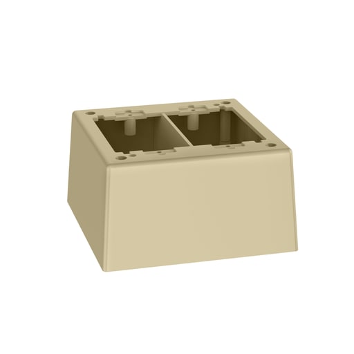 Panduit Corp - Panduit JBP2DEI Surface Raceway, Pwr Rated Junct. Box, 2-gang, 2-pc, Deep, Elec Ivory