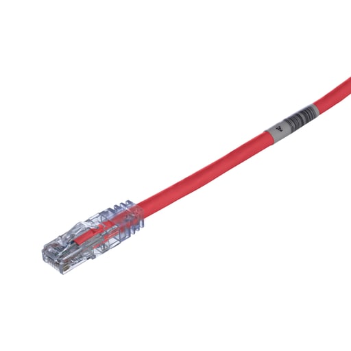 Panduit Corp - Panduit UTPSP3RDY Cat 6 24 AWG UTP Copper Patch Cord, 3 ft, Red