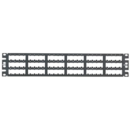 Panduit Corp - Panduit CPP72FMWBLY , Flat,Unshielded, Patch Panel, 72 Port, 2 RU, Black