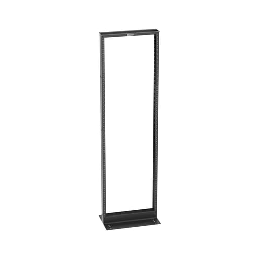 Panduit Corp - Panduit R2P 2-Post Rack, 45RU, #12-24 Threaded E-Rails, Aluminum, Black