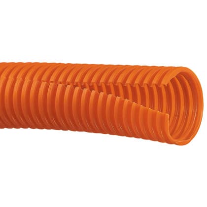 Panduit Corp - Panduit CLT38F-C3 Corr. Loom Tubing Slit, .38" (9.65mm) X 100', Orangeange,PK1