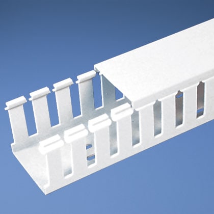 Panduit Corp - Panduit G3X2WH6 Wide Slotted Wiring Duct, PVC, 3" x 2" x 6ft, White