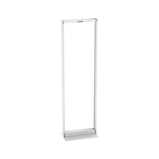 Panduit Corp - Panduit R2PWH 2-Post Rack, 45RU, #12-24 Threaded E-Rails, Aluminum, White