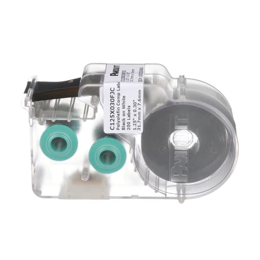 Panduit Corp - Panduit C125X030FJC Component, Label Cassette, PO, White, 200 Lbls, 0.3"x1.25", PK1