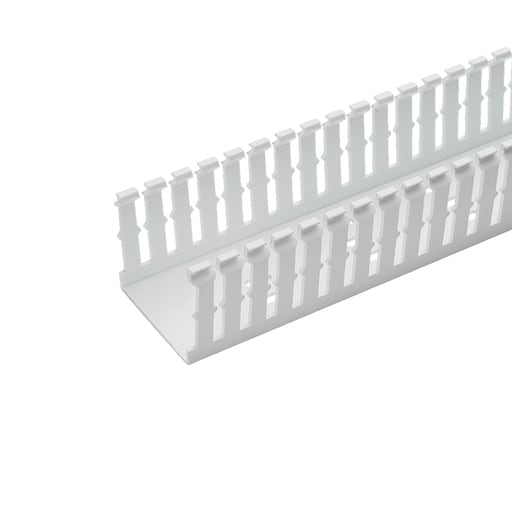 Panduit Corp - Panduit F2X2WH6 Narrow Slotted Wiring Duct, PVC, 2" x 2" x 6ft, White