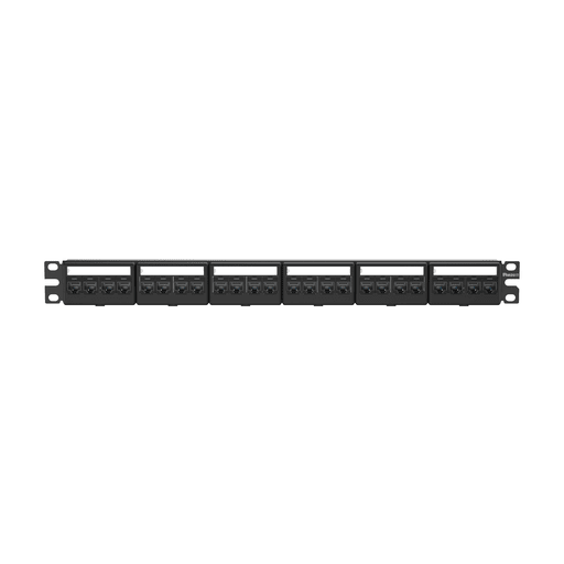 Panduit Corp - Panduit CPPKL6ATG24WBL Patch Panel Kit, Cat 6A UTP, 24 port, 1 RU, Black