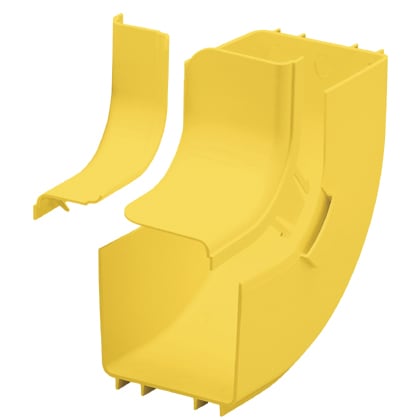 Panduit Corp - Panduit FRIVRA4X4YL FiberRunner® Angled Fitting