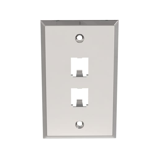 Panduit Corp - Panduit CFP2SY 2-Port Stainless Steel Faceplate