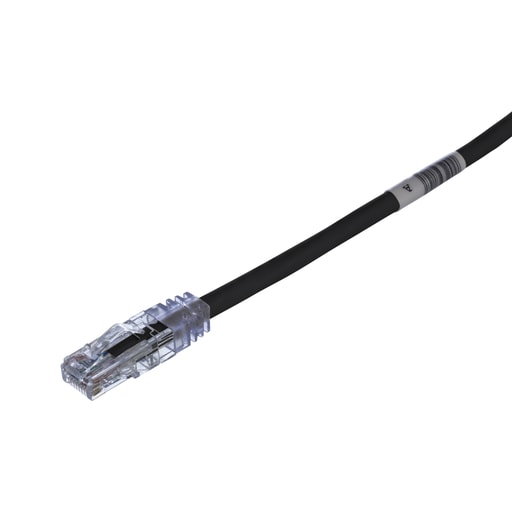 Panduit Corp - Panduit UTPSP15BLY Cat 6 24 AWG UTP Copper Patch Cord, 15 ft, Black