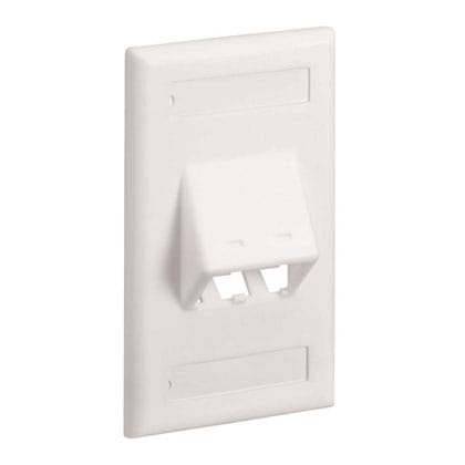 Panduit Corp - Panduit CFPSL2IWY , Classic, Sloped, Faceplate, 2 port, Off White