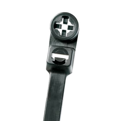 Panduit Corp - Panduit PLST4HS25-TL300 Pan-Ty® PLST4HS25-TL300 Stud Mount Cable Tie, Blackack, High Heat UV PA6.6, 15.3" L