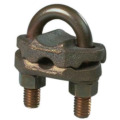 Panduit Corp - Panduit GPL-10-Q Bronze Grounding Clamp, U-Bolt, single cable