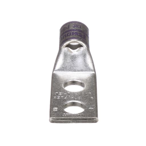Panduit Corp - Panduit LCDX4/0-12D-X Pan-Lug™ Copper 2 Hole Straight Tongue Compression Lug