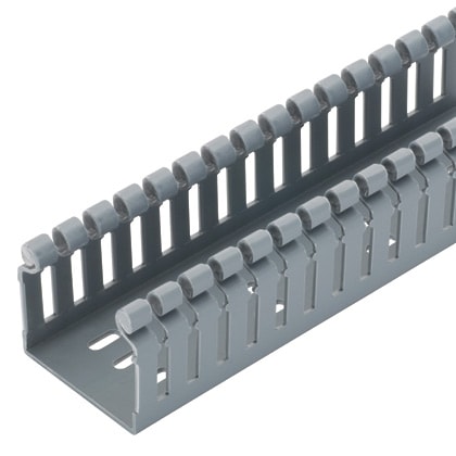 Panduit Corp - Panduit H1.5X2LG6 Slotted Hinged Duct,PVC,1.5"X2"X6',Light Gray