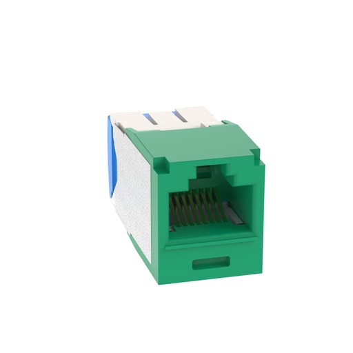 Panduit Corp - Panduit CJ6X88TGGR-24 UTP RJ45 Cat 6A TG Jack Module, Green
