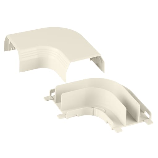 Panduit Corp - Panduit T45RAIW Surface Raceway, T-45 Right Angle Fitting, Off-White