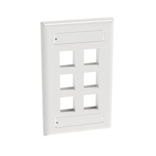 Panduit Corp - PAN NK6FWHY NetKey® Faceplate, 6-Po